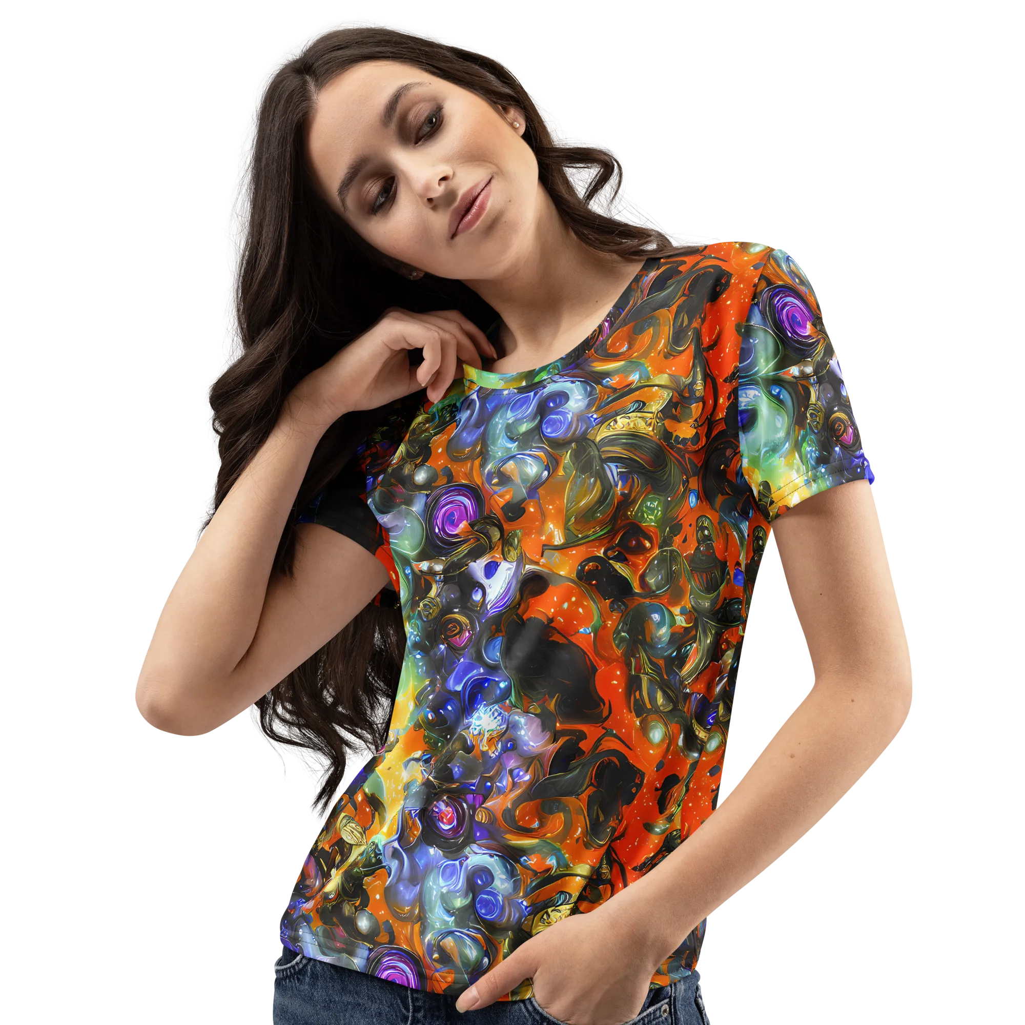 Opal Uprising on Women's Crew Neck T-Shirt — Left Front