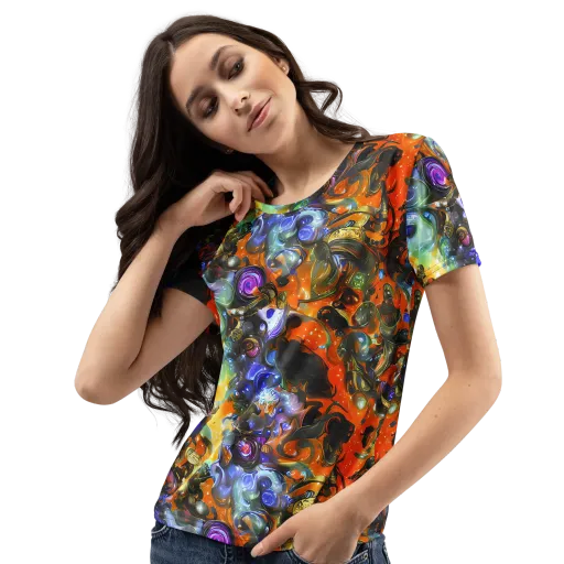 Opal Uprising on a Women's Crew Neck T-Shirt