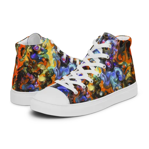 Opal Uprising on a Women's High Top Canvas Shoes