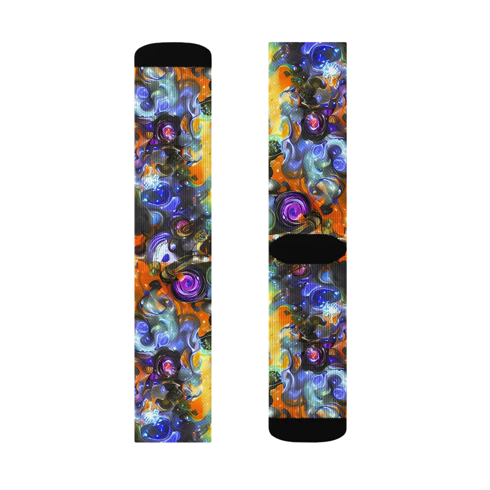 Opal Uprising on Socks — Left Sock