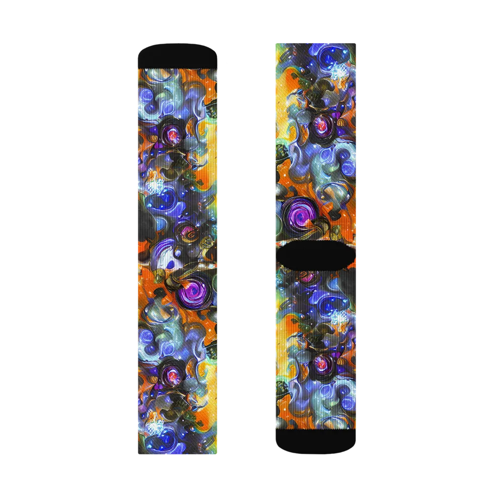 Opal Uprising on Socks — Right Sock