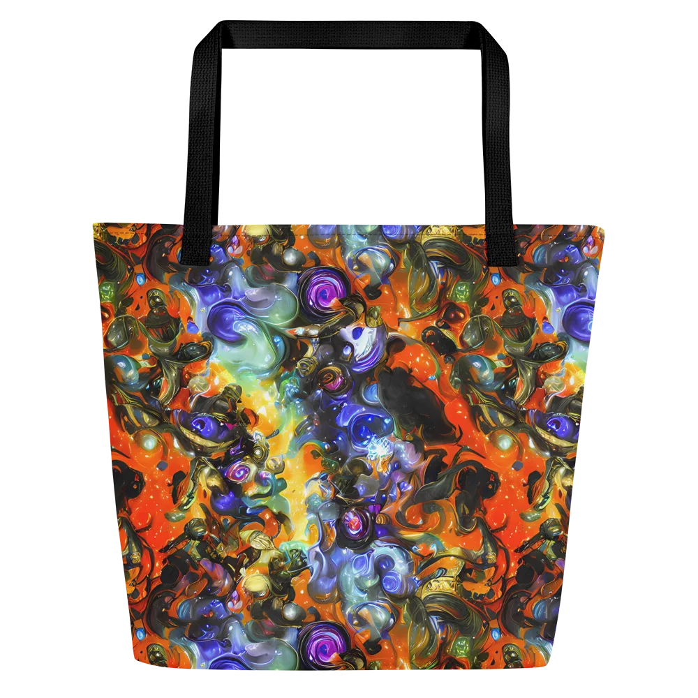 Opal Uprising on Large Tote Bag W/ Pocket — Front