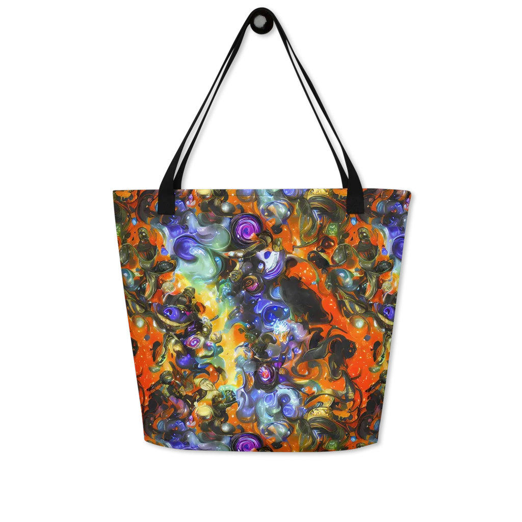Opal Uprising on Large Tote Bag W/ Pocket — Front