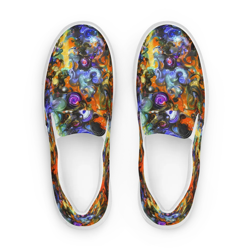 Opal Uprising on Women's Slip-On Canvas Shoes — Front