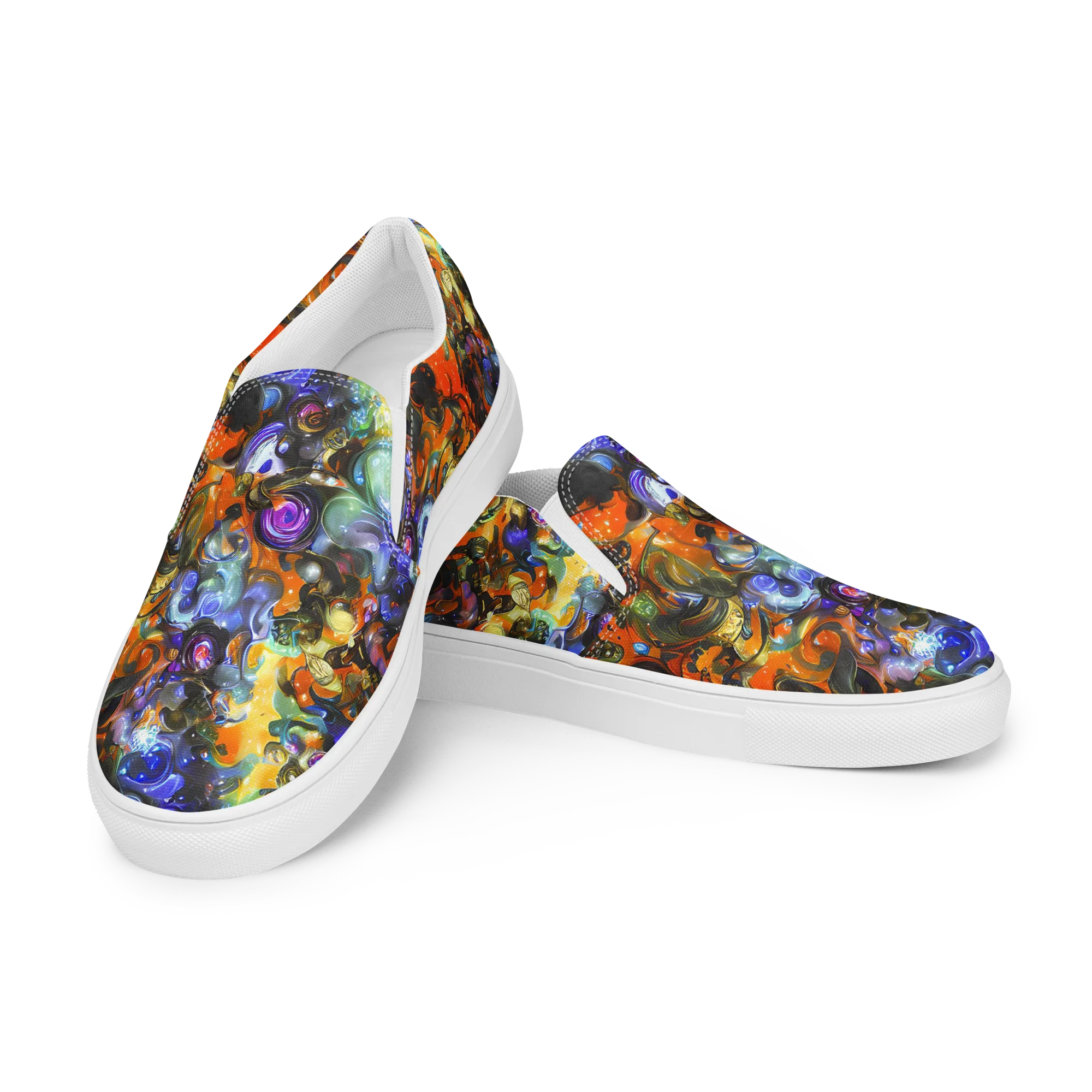 Opal Uprising on Women's Slip-On Canvas Shoes — Left Front