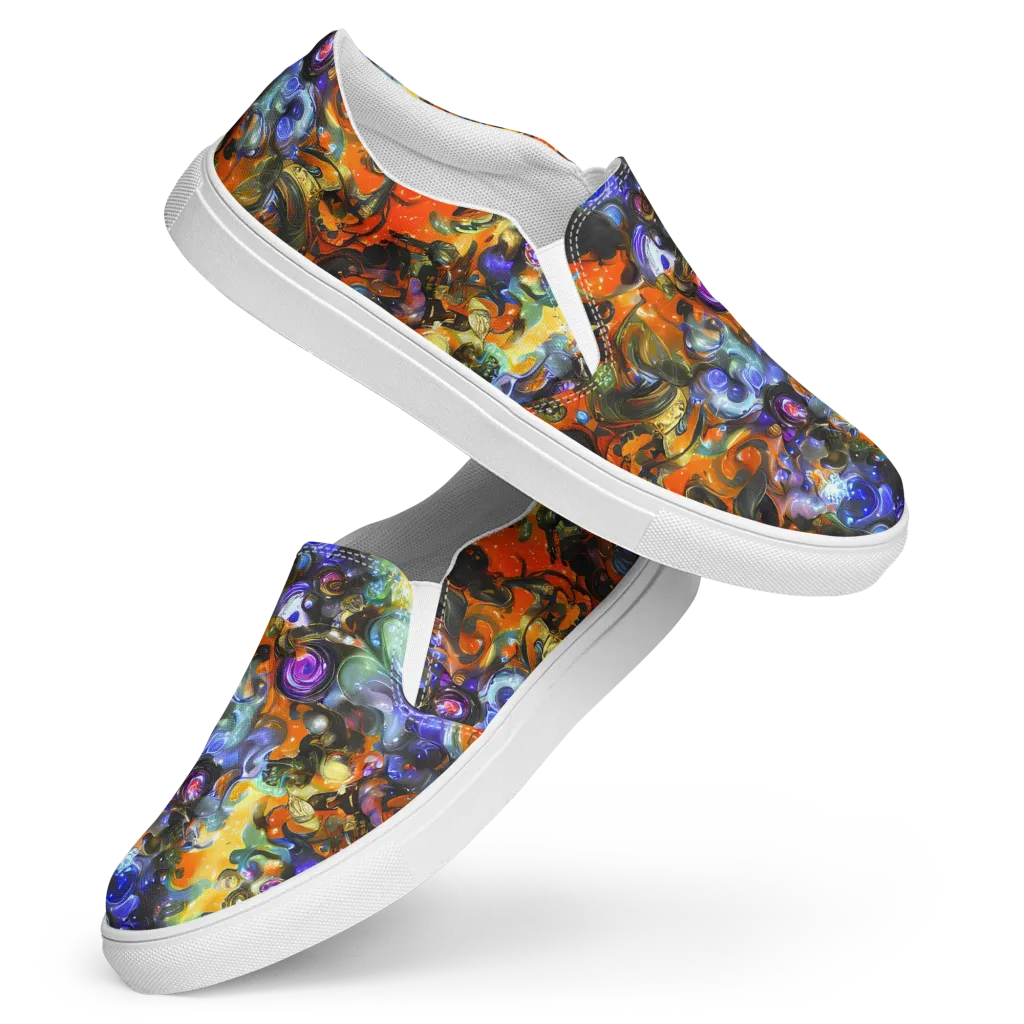 Opal Uprising on Women's Slip-On Canvas Shoes — Front
