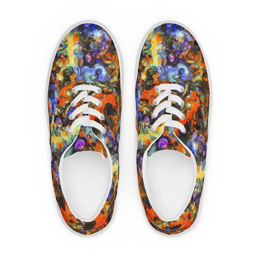 Opal Uprising on Men's Lace-Up Canvas Shoes — Front