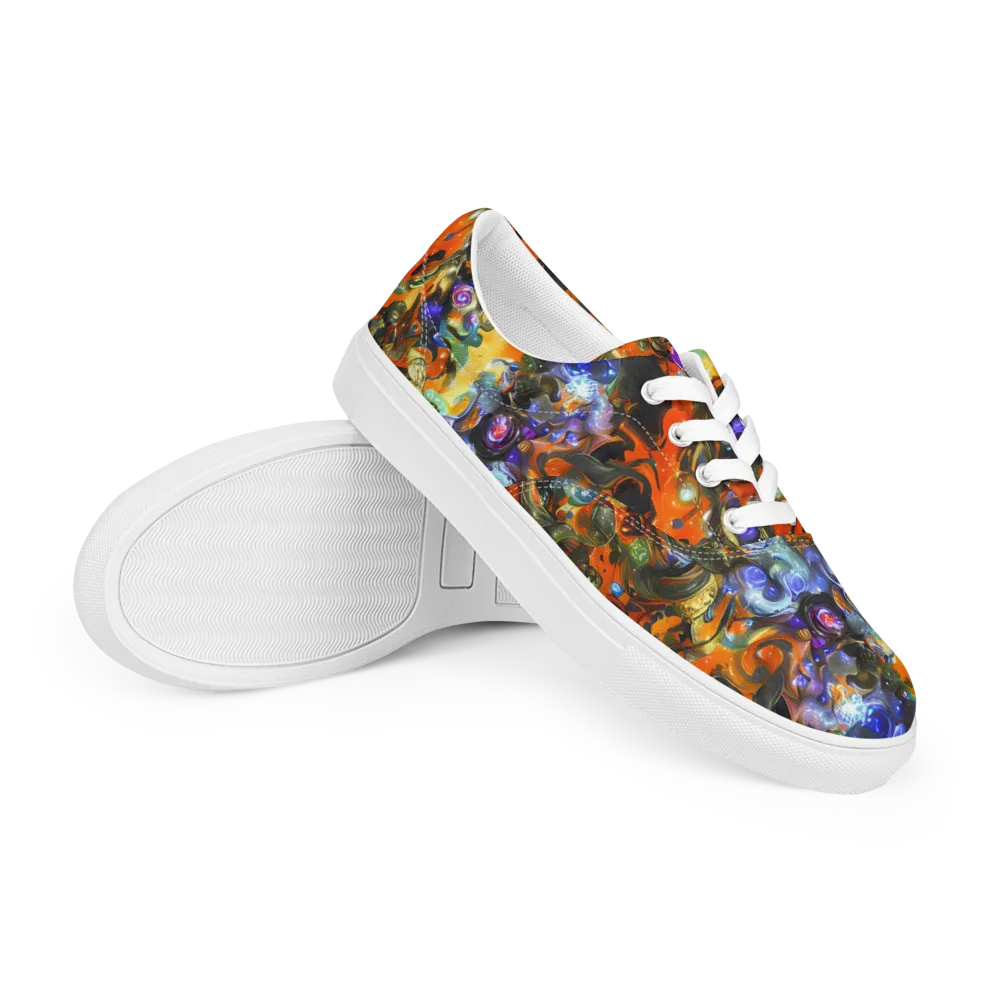 Opal Uprising on Men's Lace-Up Canvas Shoes — Right Front