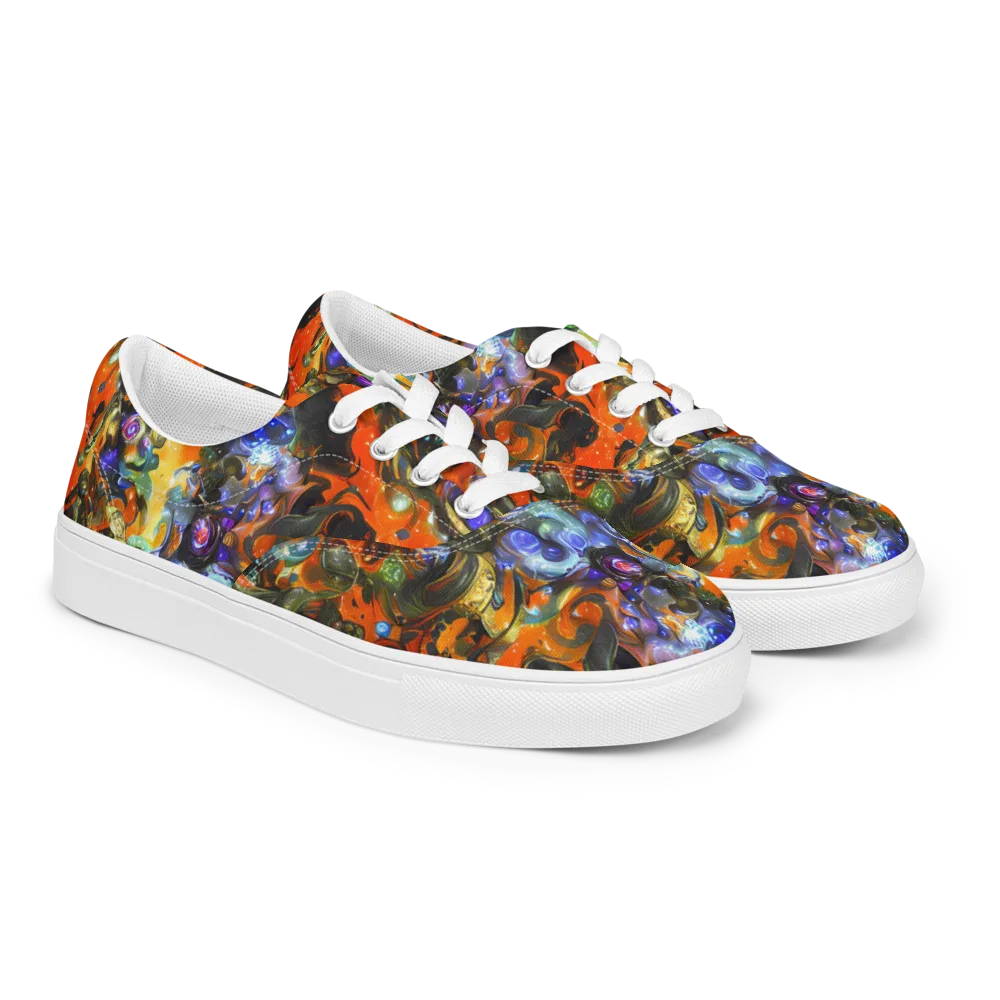 Opal Uprising on Men's Lace-Up Canvas Shoes — Right Front
