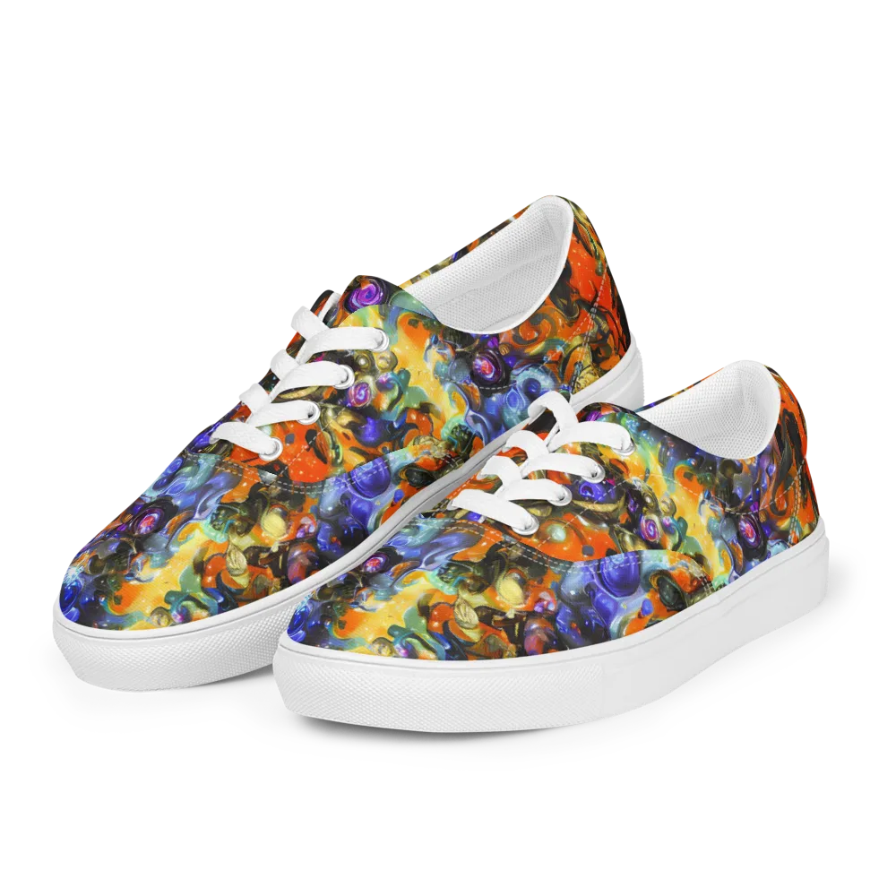 Opal Uprising on Men's Lace-Up Canvas Shoes — Left Front