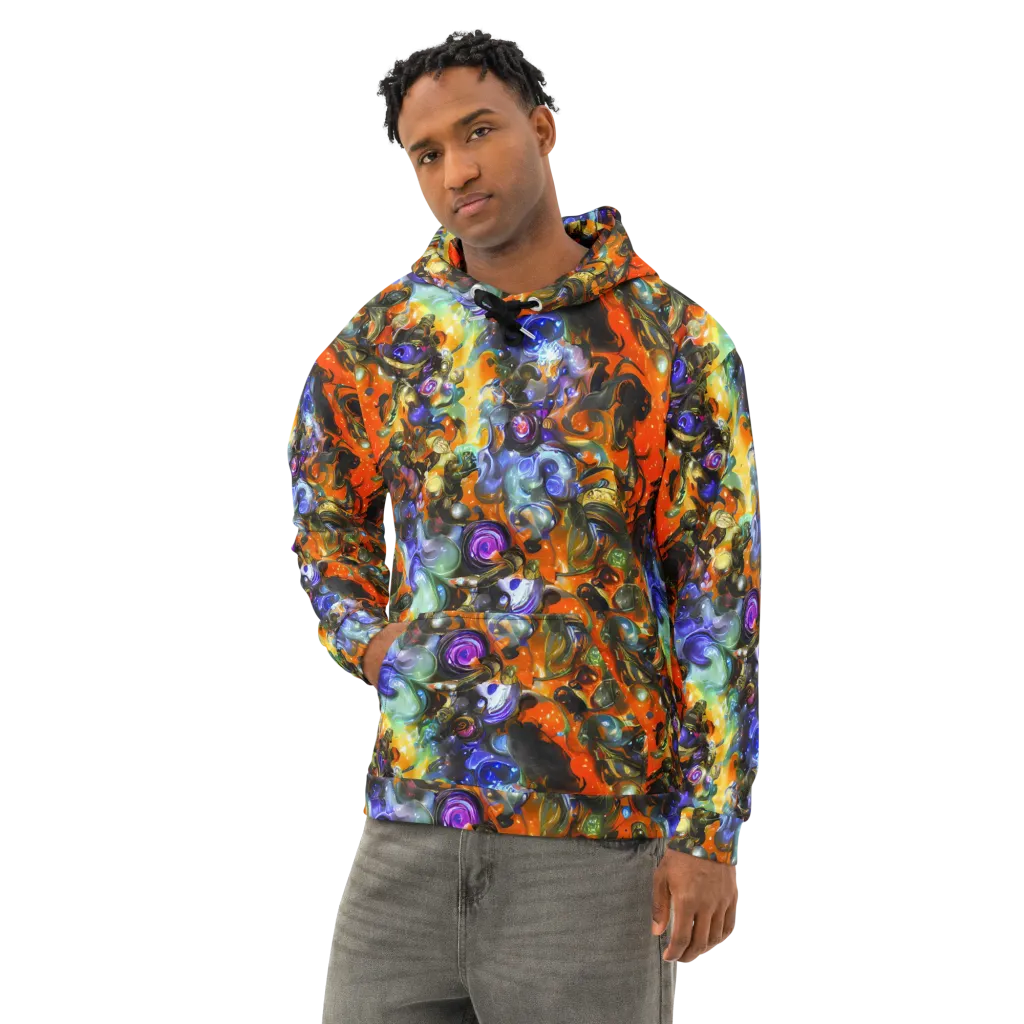 Opal Uprising on Cotton Hoodie — Left Front