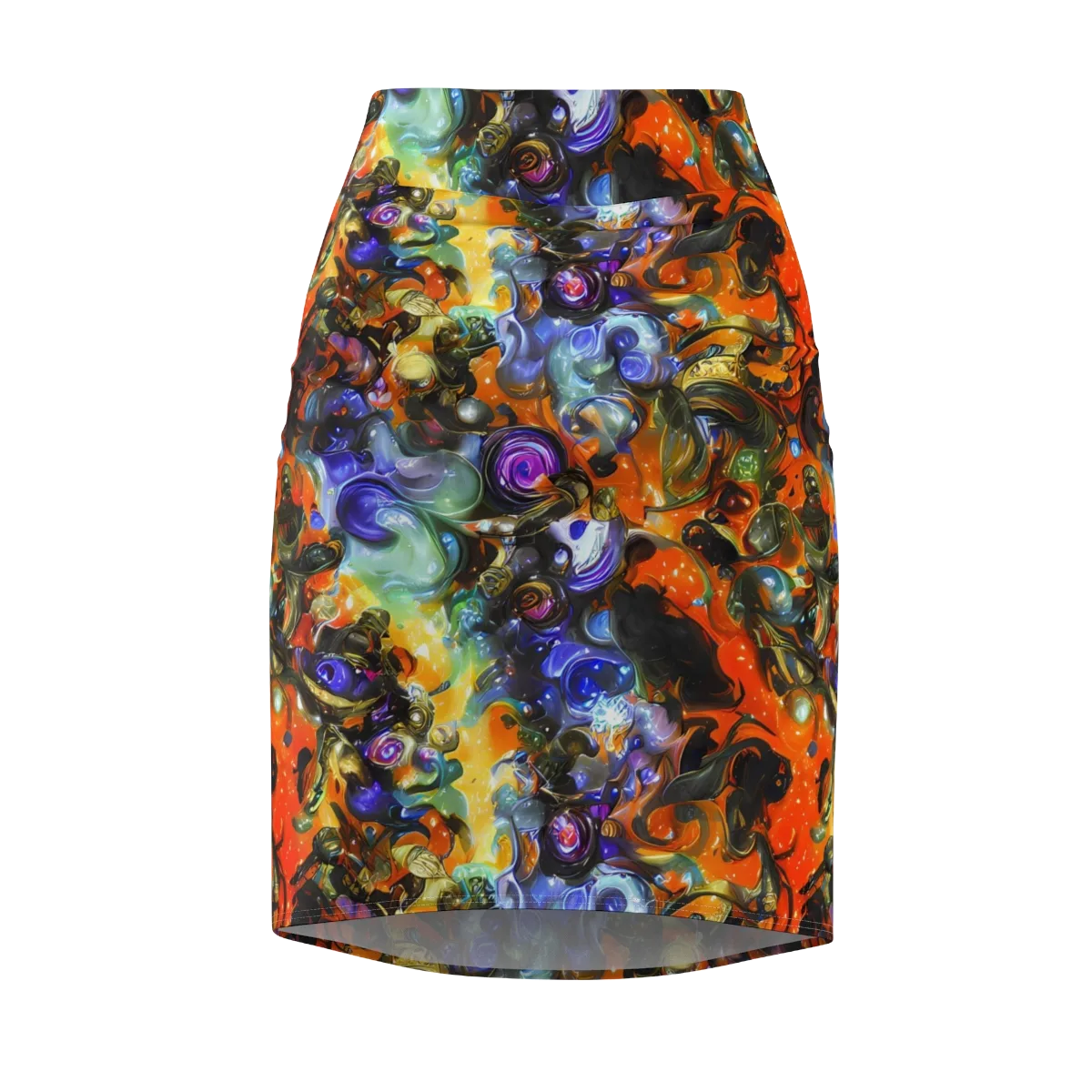 Opal Uprising on Pencil Skirt — Front