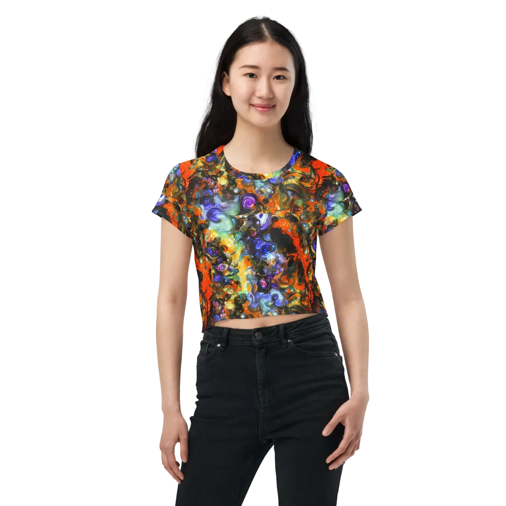 Opal Uprising on Crop Tee — Front