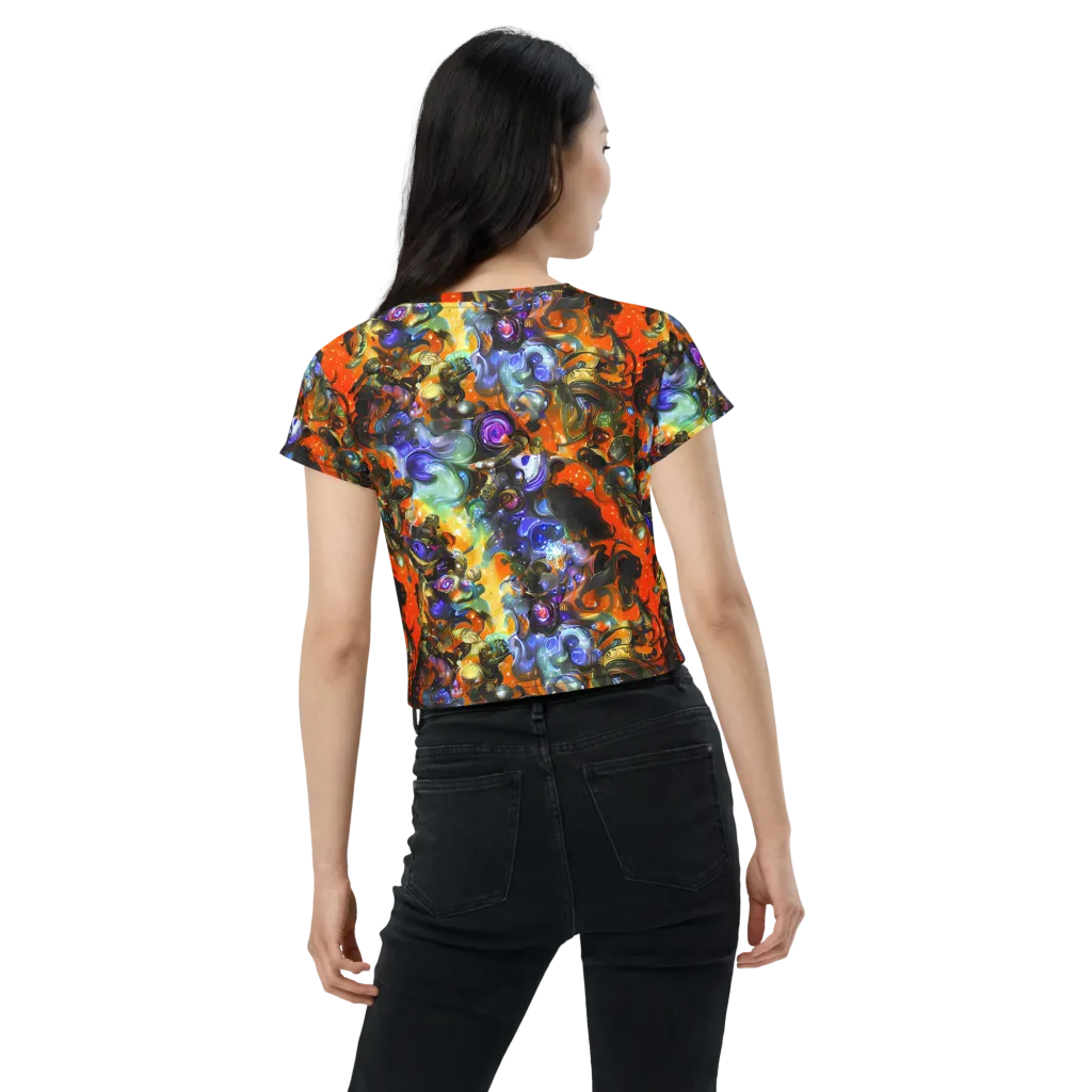Opal Uprising on Crop Tee — Back