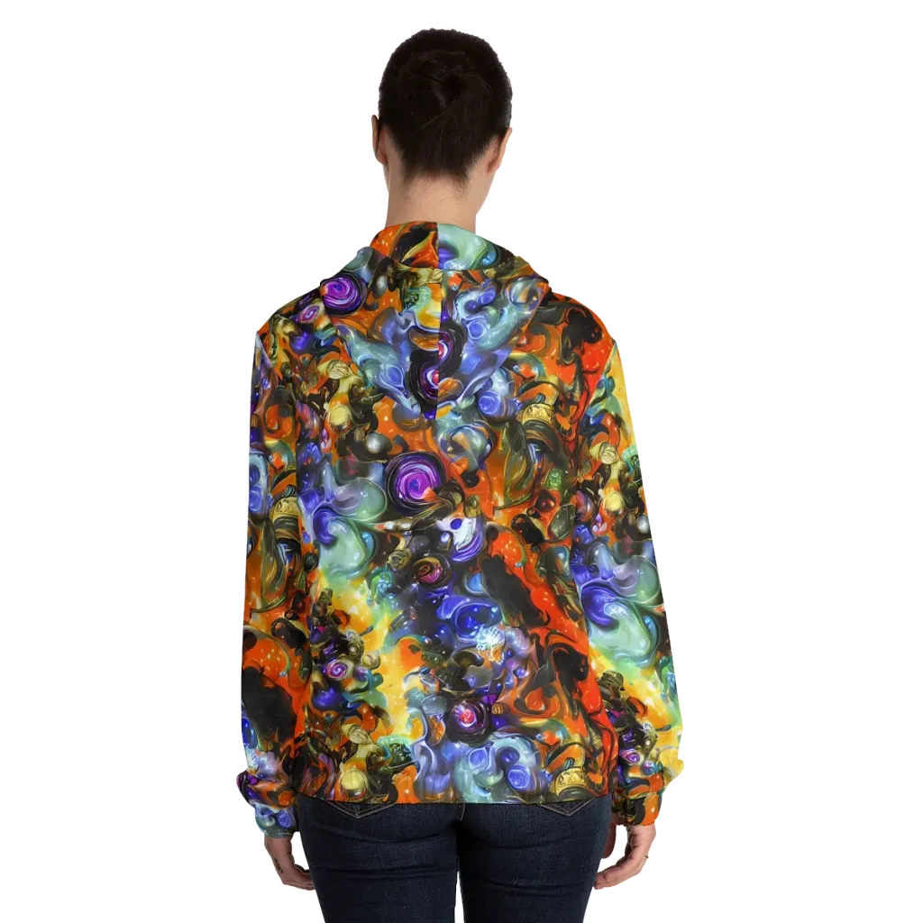 Opal Uprising on Women's Full-Zip Hoodie — Back On Person