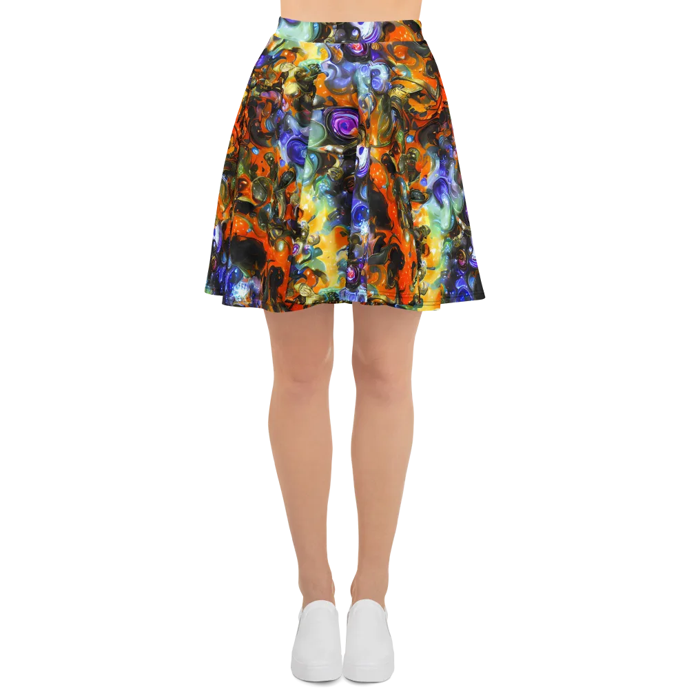 Opal Uprising on Skater Skirt — Front
