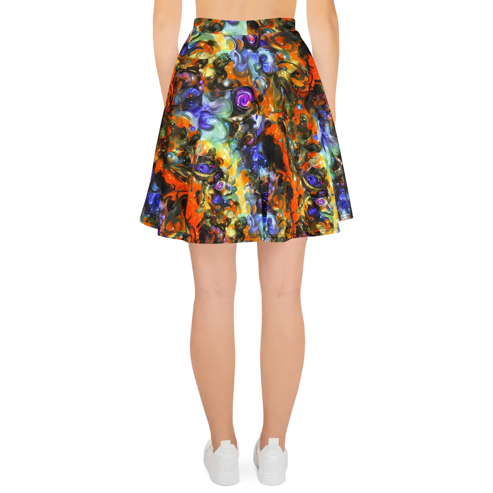 Opal Uprising on Skater Skirt — Back
