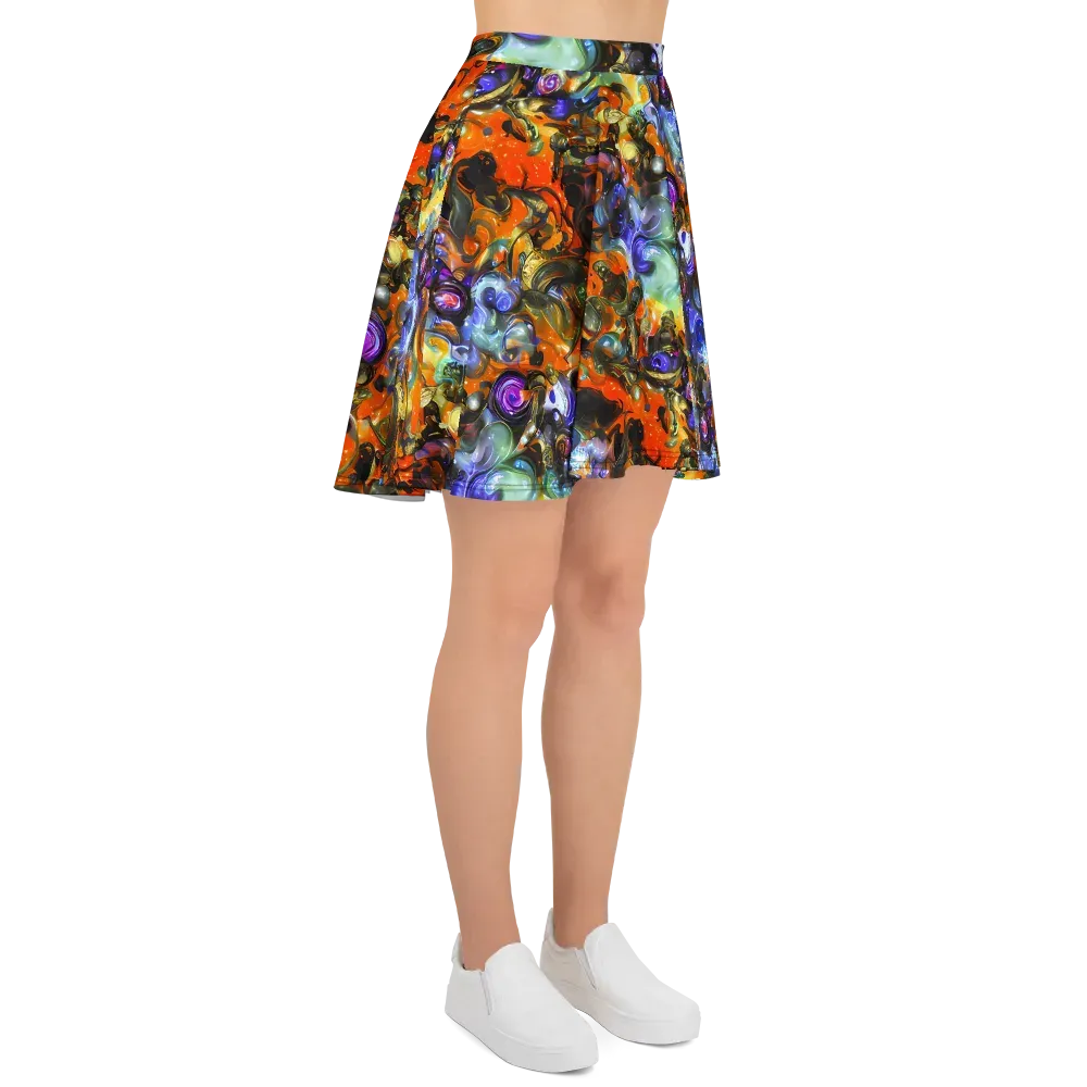 Opal Uprising on Skater Skirt — Right
