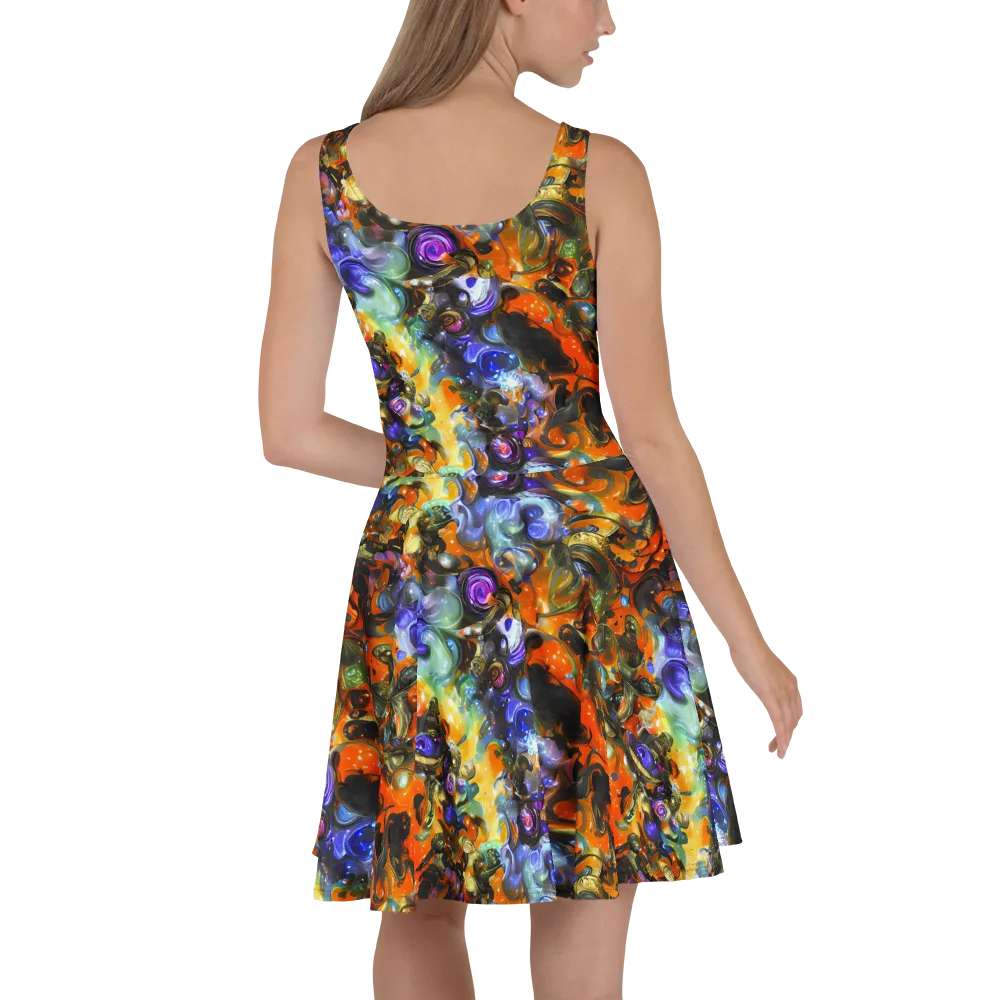 Opal Uprising on Skater Dress — Back