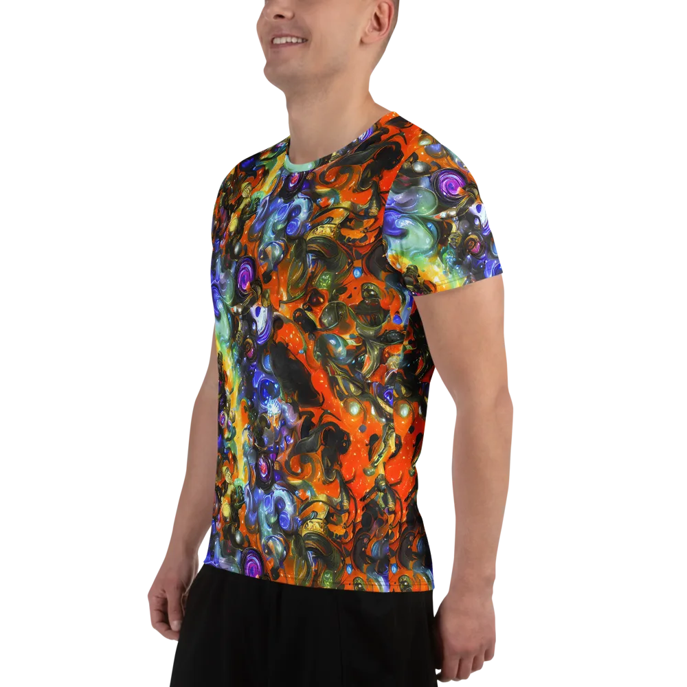 Opal Uprising on Men's Athletic T-Shirt — Left