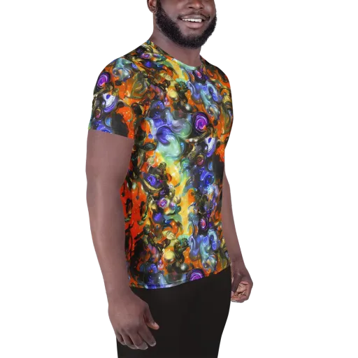 Opal Uprising on a Men's Athletic T-Shirt