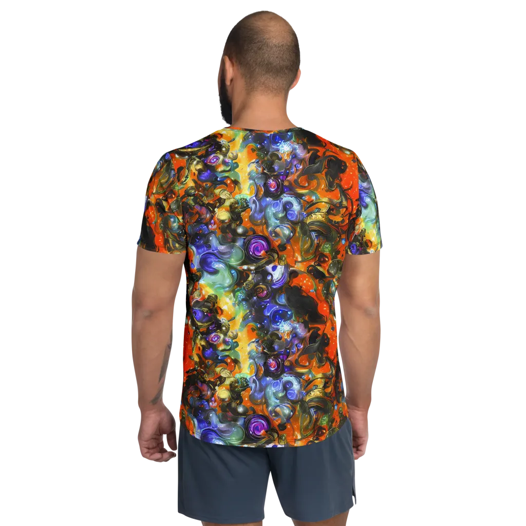 Opal Uprising on Men's Athletic T-Shirt — Back