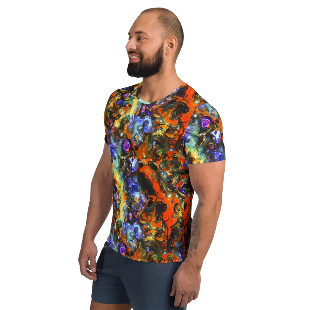 Opal Uprising on Men's Athletic T-Shirt — Left