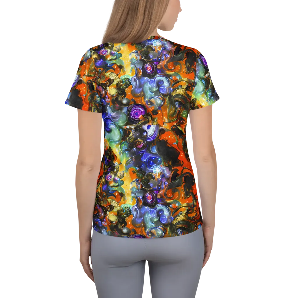 Opal Uprising on Women's Athletic T-Shirt — Back