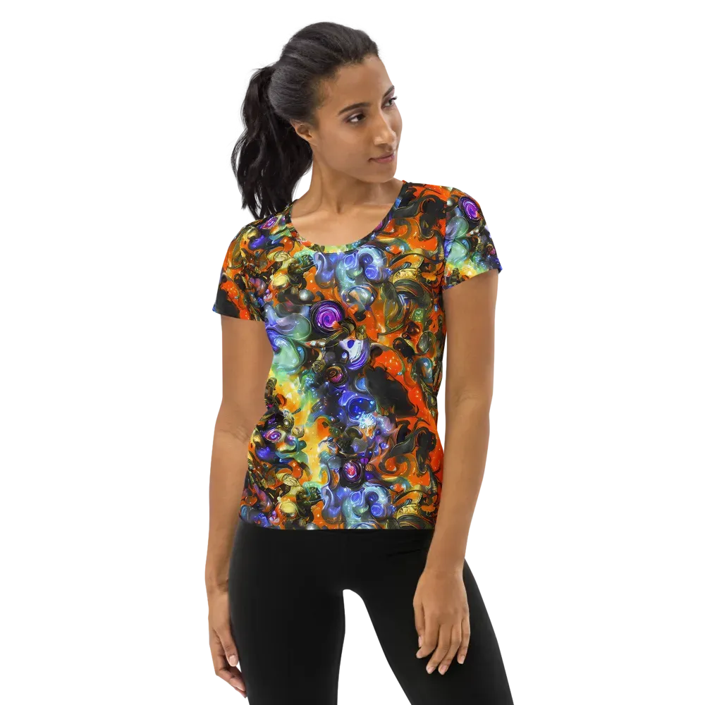 Opal Uprising on Women's Athletic T-Shirt — Front