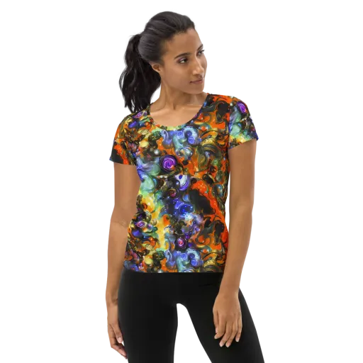Opal Uprising on a Women's Athletic T-Shirt