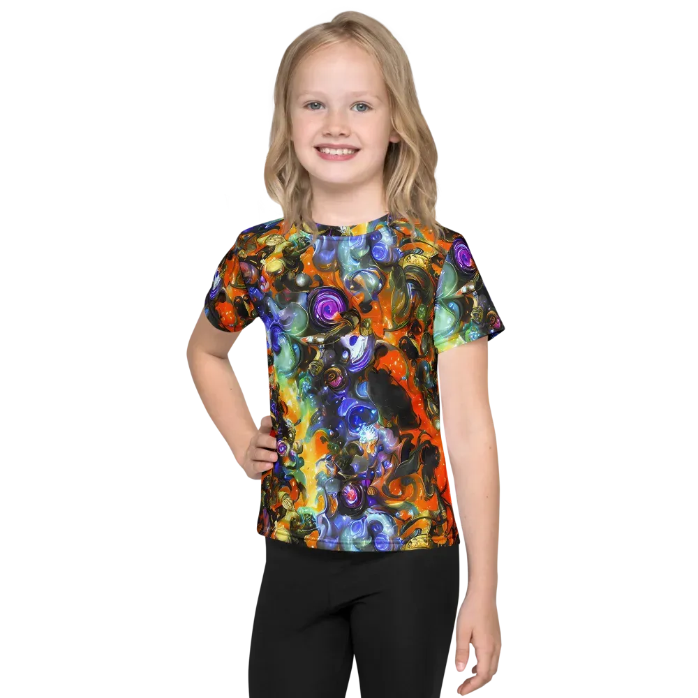 Opal Uprising on Kids Crew Neck T-Shirt — Front