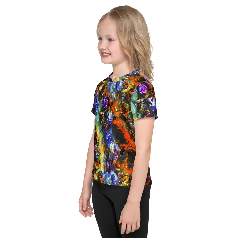 Opal Uprising on Kids Crew Neck T-Shirt — Left