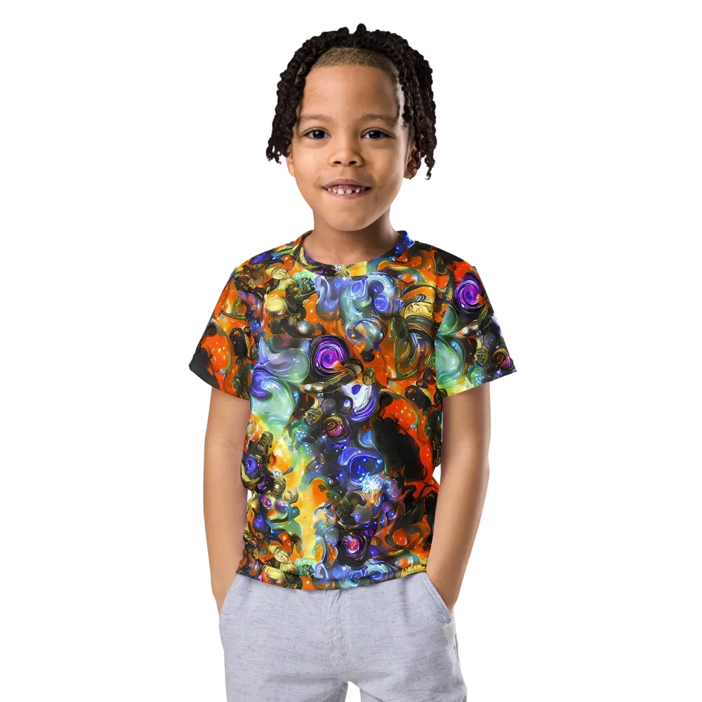 Opal Uprising on Kids Crew Neck T-Shirt — Front