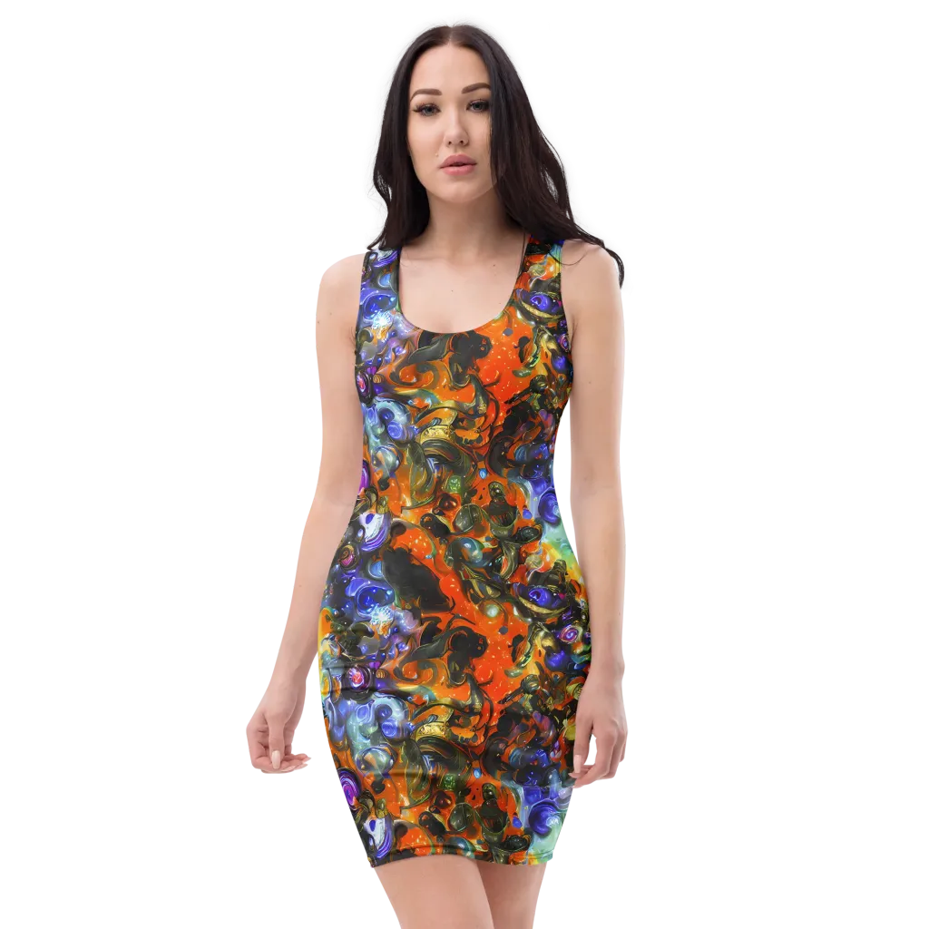 Opal Uprising on Bodycon Dress — Front