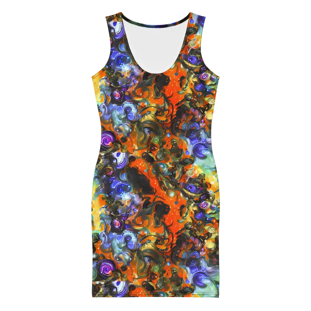 Opal Uprising on Bodycon Dress — Front