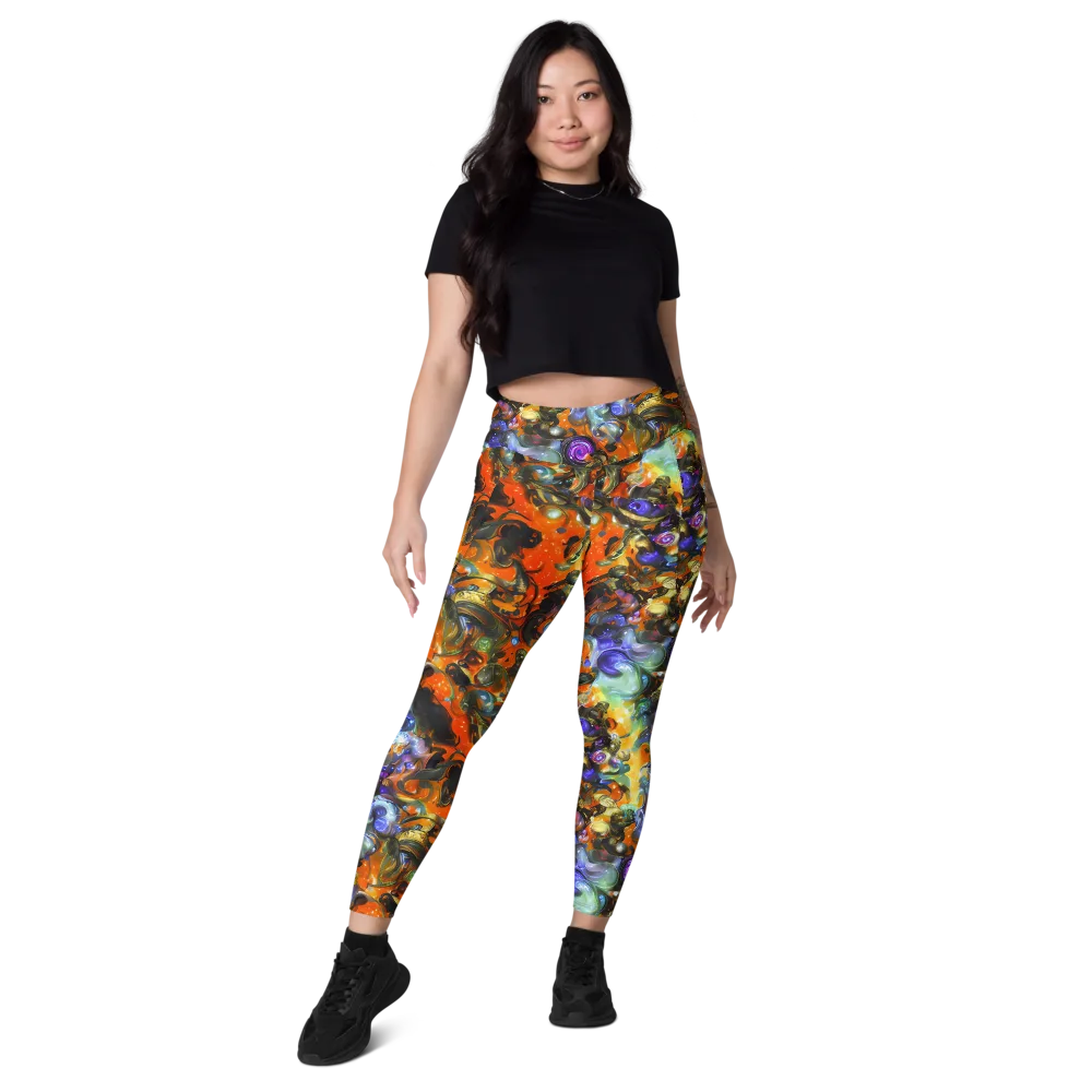 Opal Uprising on Leggings with Pockets — Front