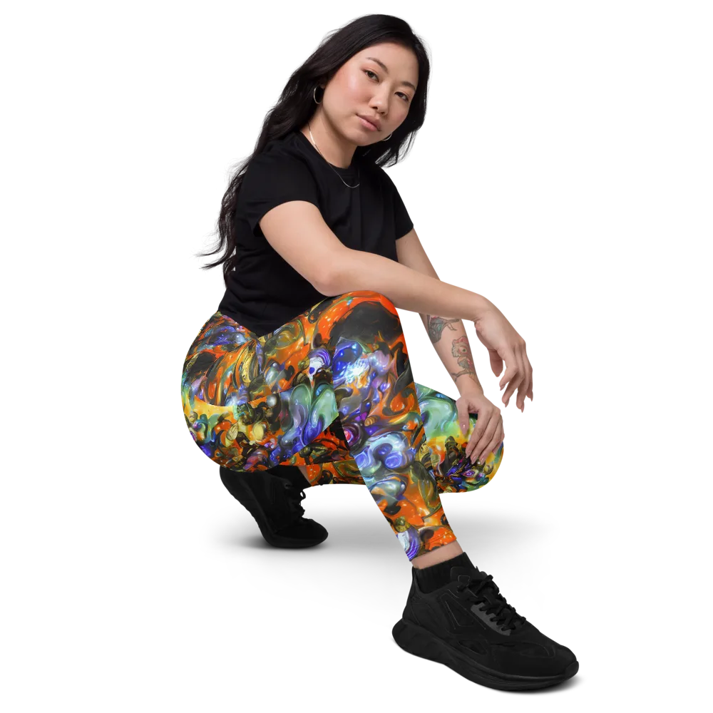 Opal Uprising on Leggings with Pockets — Right Front