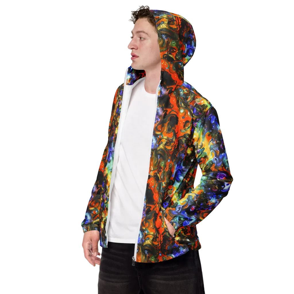 Opal Uprising on Men's Windbreaker — Left Front