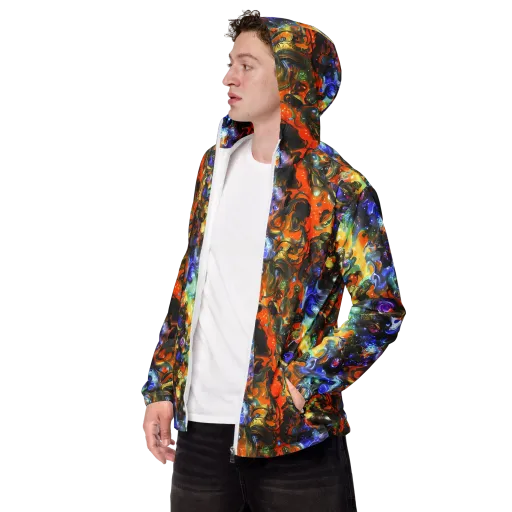Opal Uprising on a Men's Windbreaker