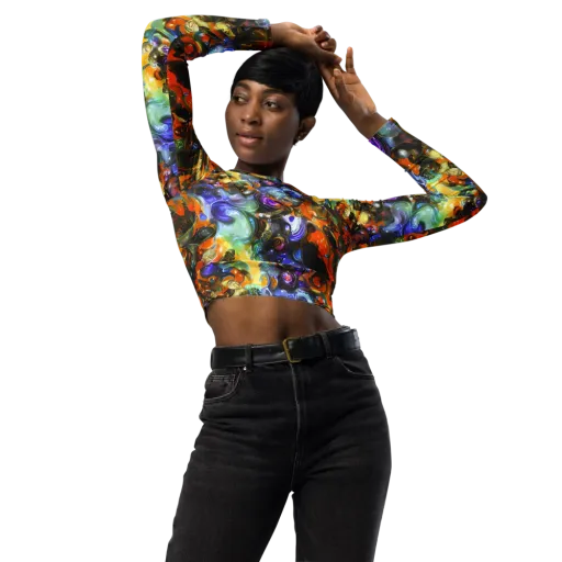 Opal Uprising on a Long Sleeve Crop Top