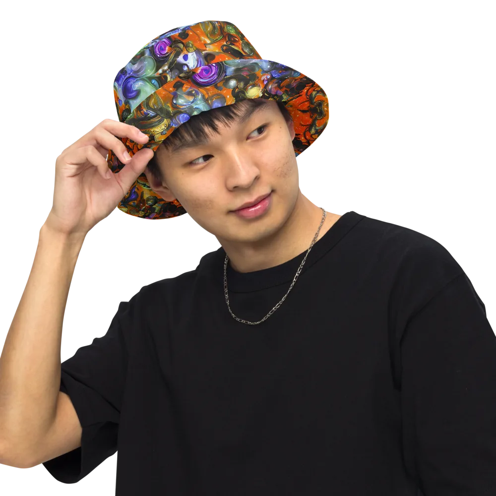 Opal Uprising on Reversible Bucket Hat — Front Inside