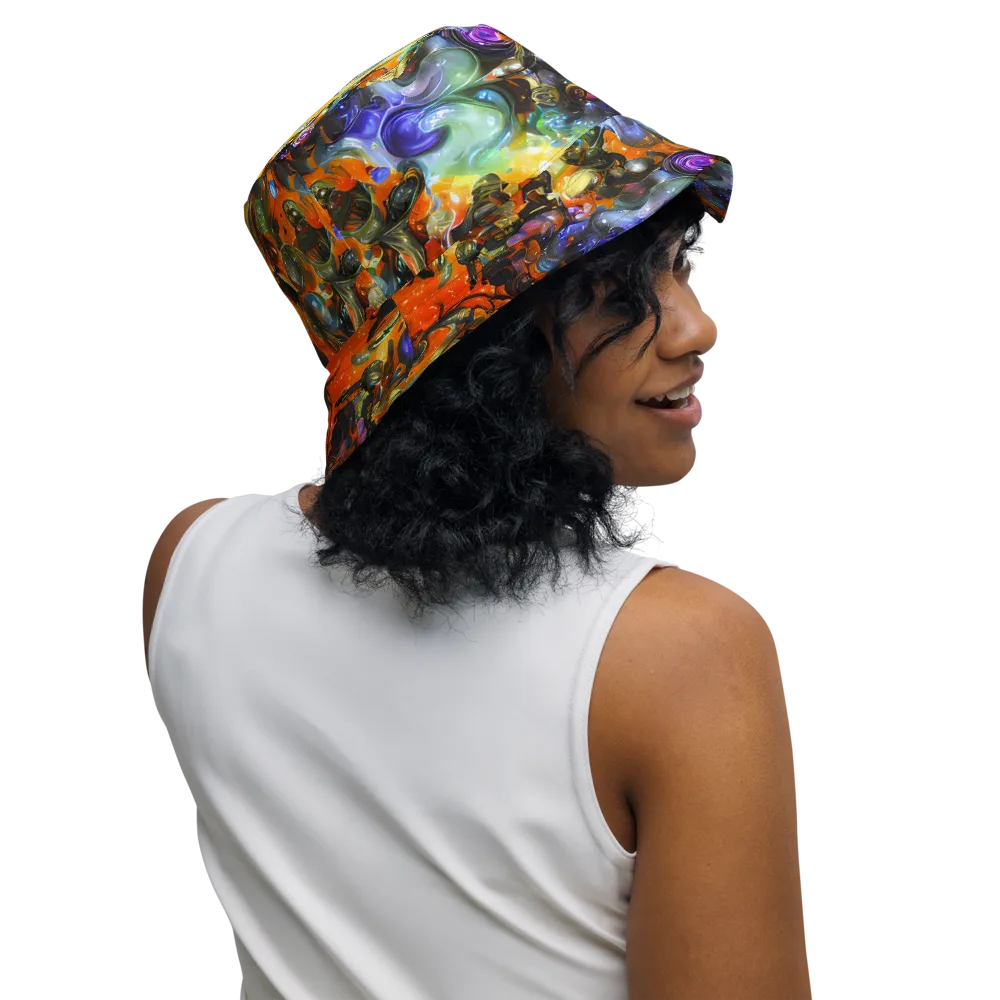 Opal Uprising on Reversible Bucket Hat — Right Outside