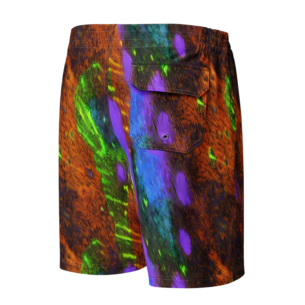 Feral Fluorescence on Men's Board Shorts — Back