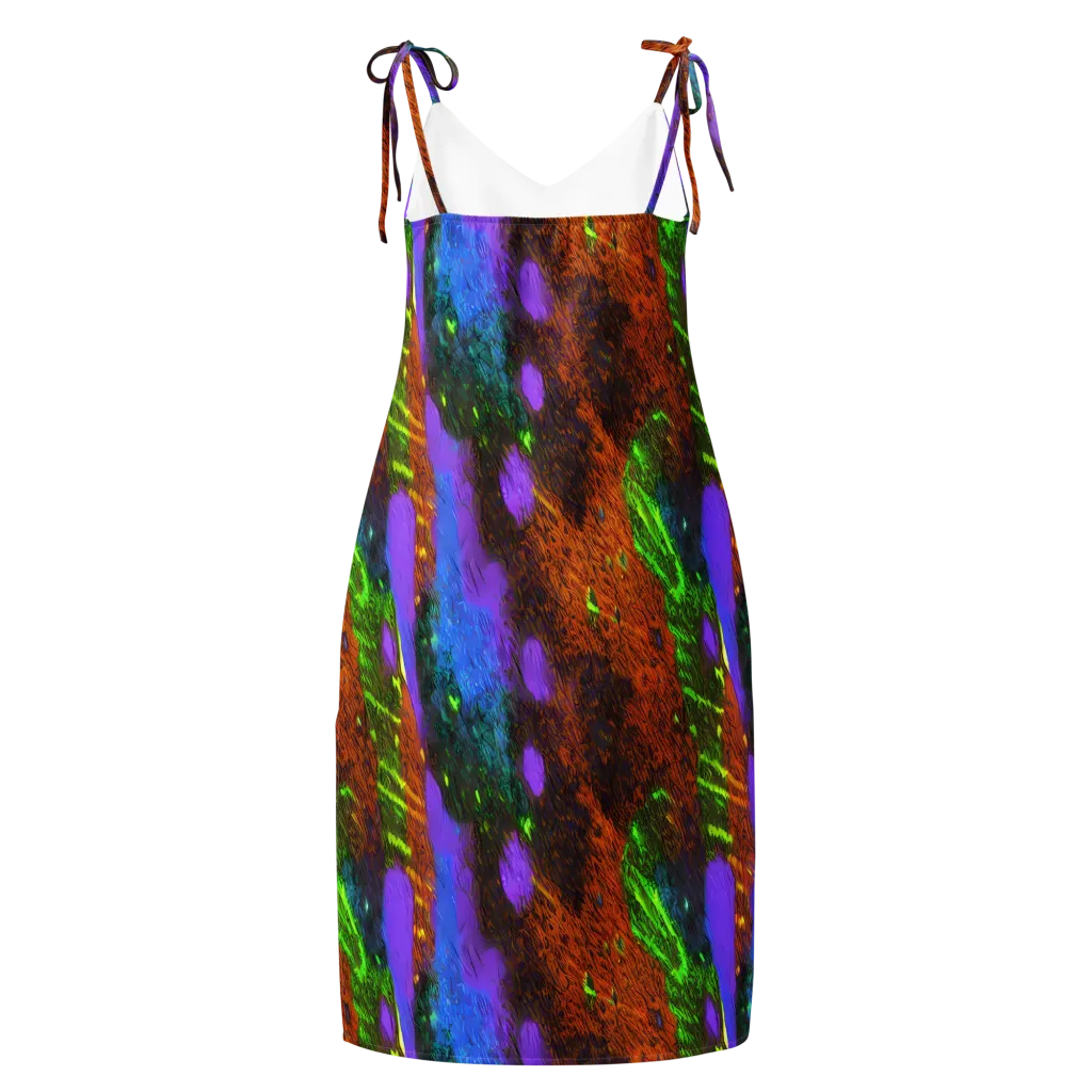 Feral Fluorescence on Slip Dress — Back