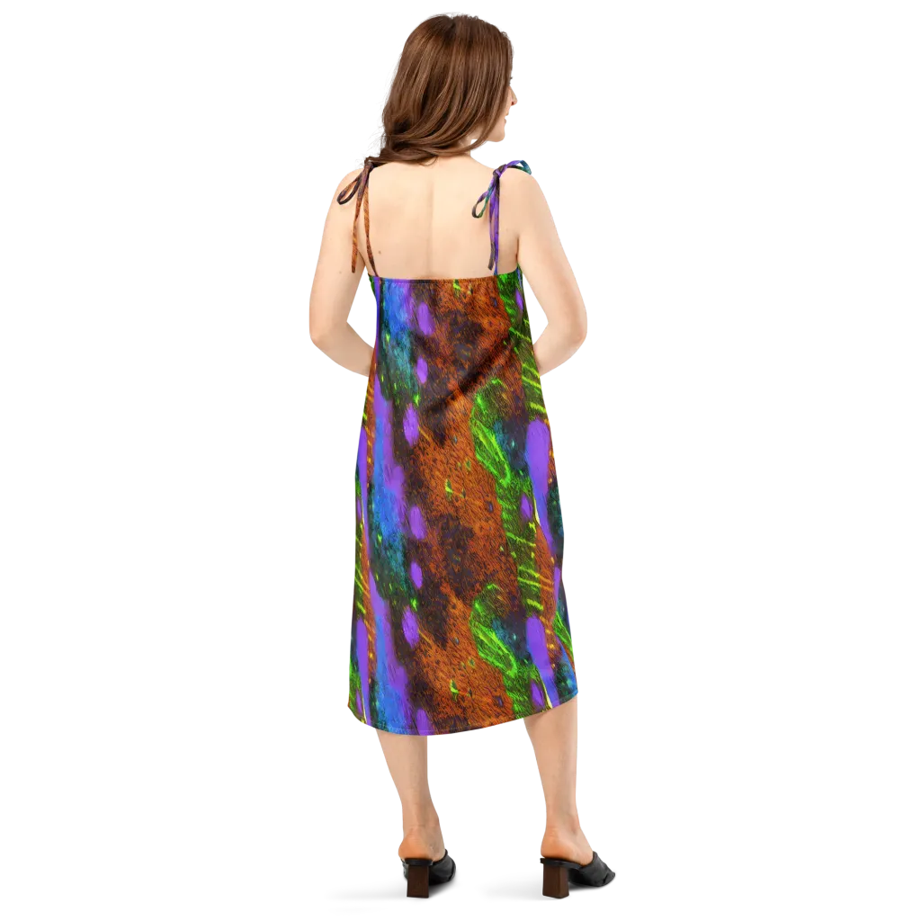 Feral Fluorescence on Slip Dress — Back