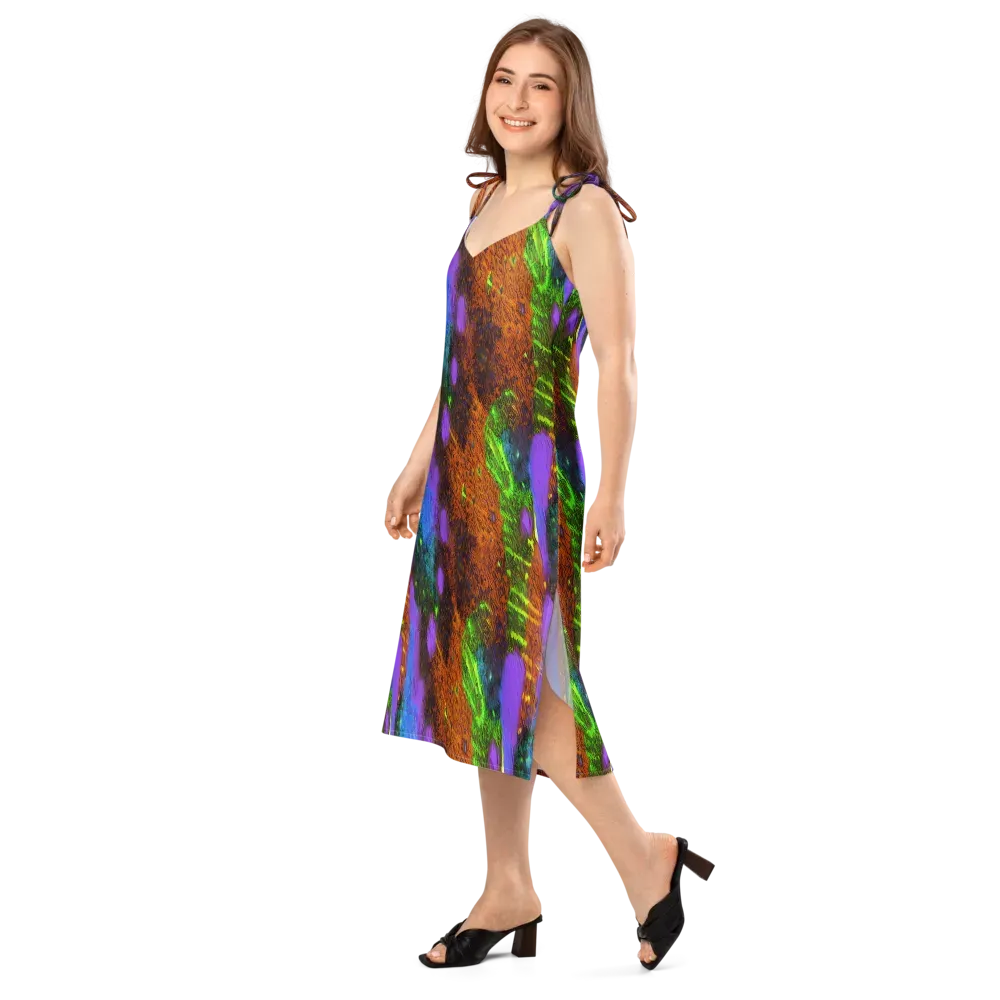 Feral Fluorescence on Slip Dress — Left Front