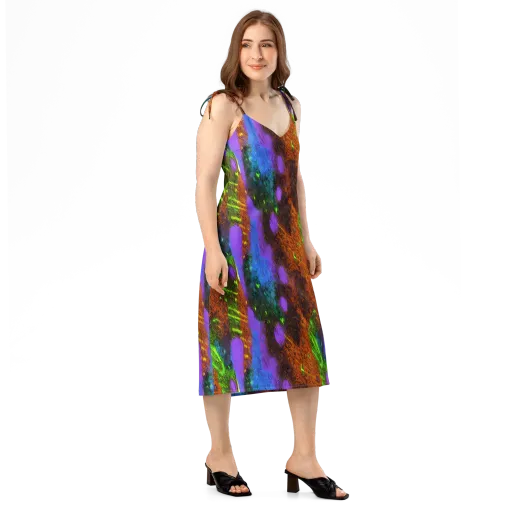 Feral Fluorescence on a Slip Dress
