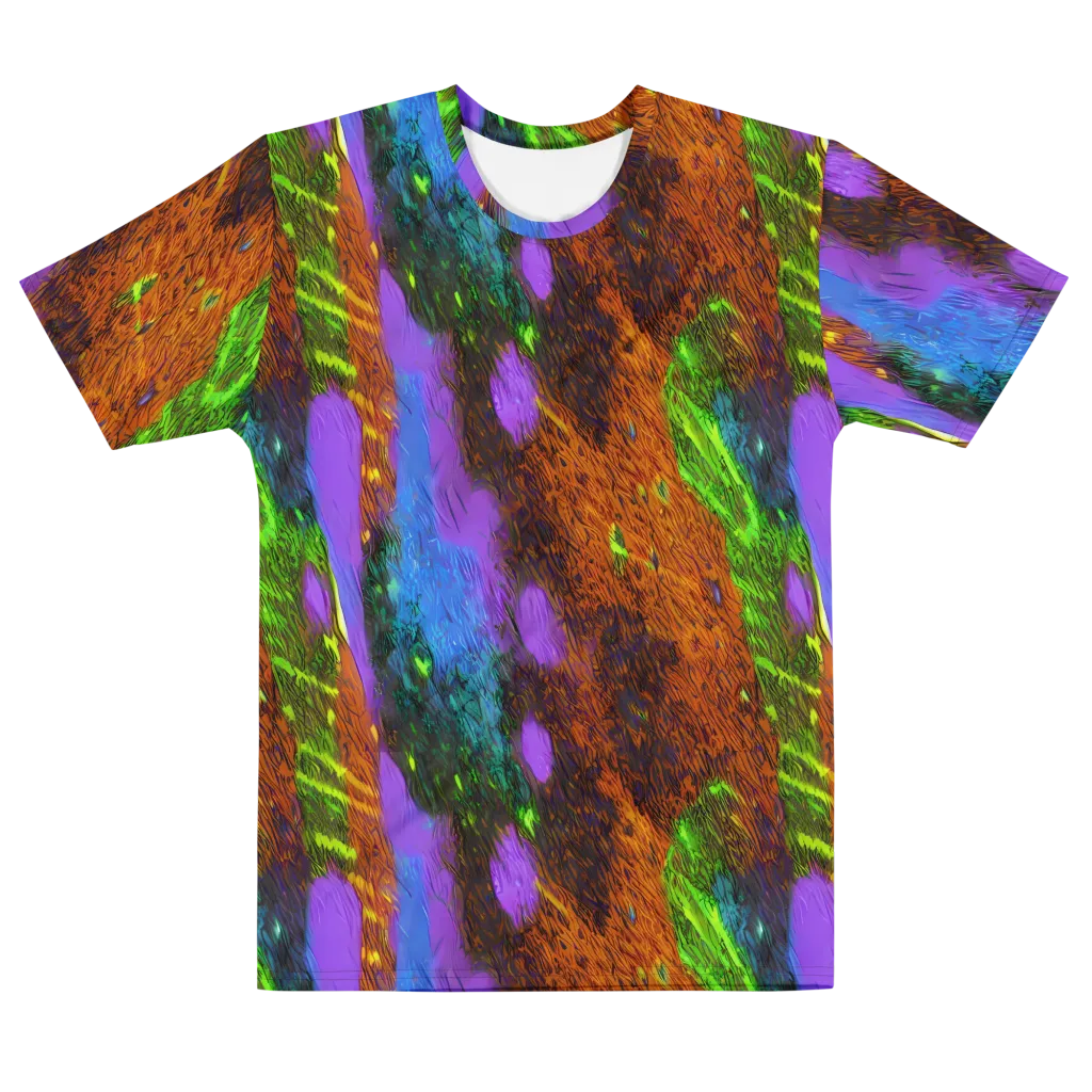 Feral Fluorescence on Men's Cotton Crew Neck T-Shirt — Front