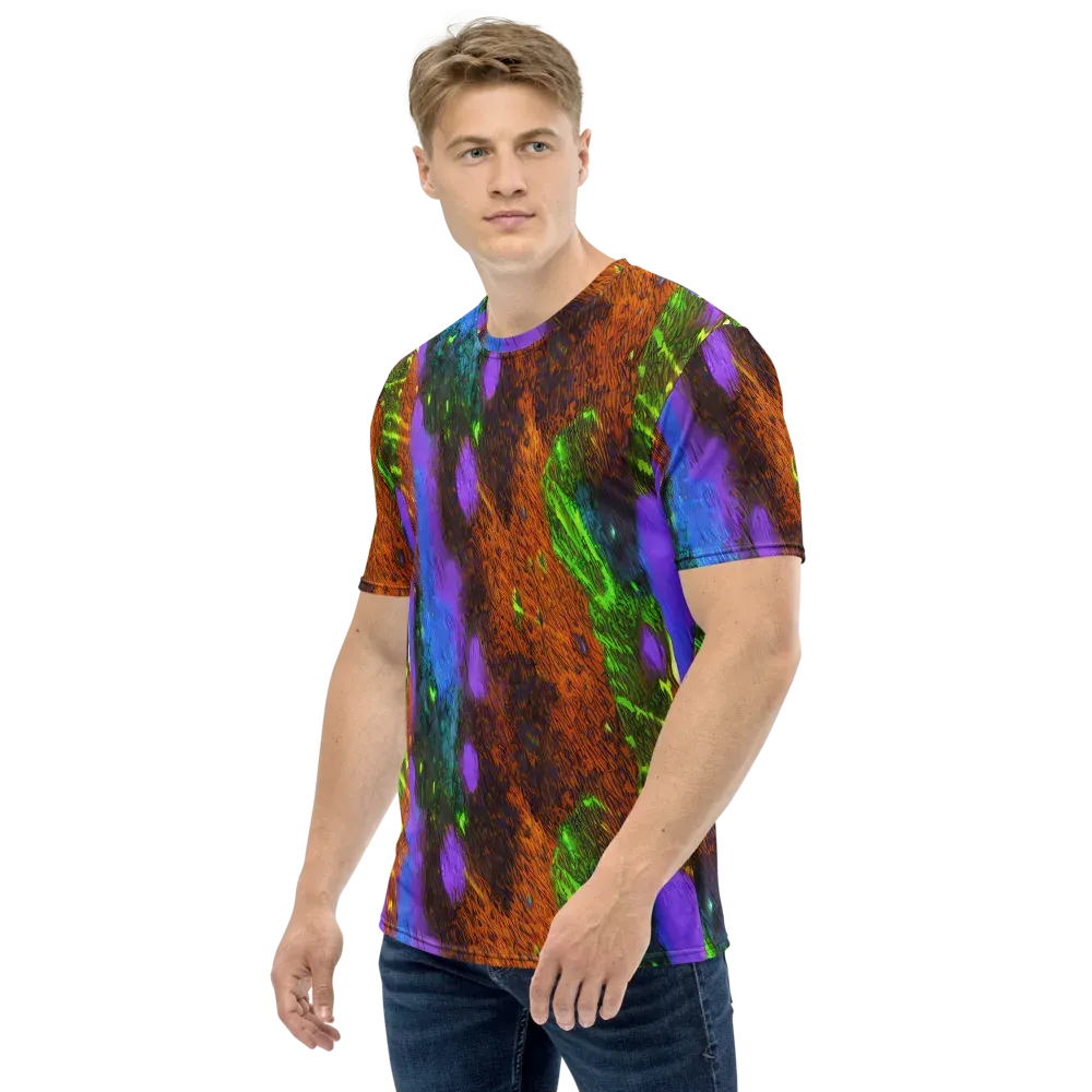 Feral Fluorescence on Men's Crew Neck T-Shirt — Left