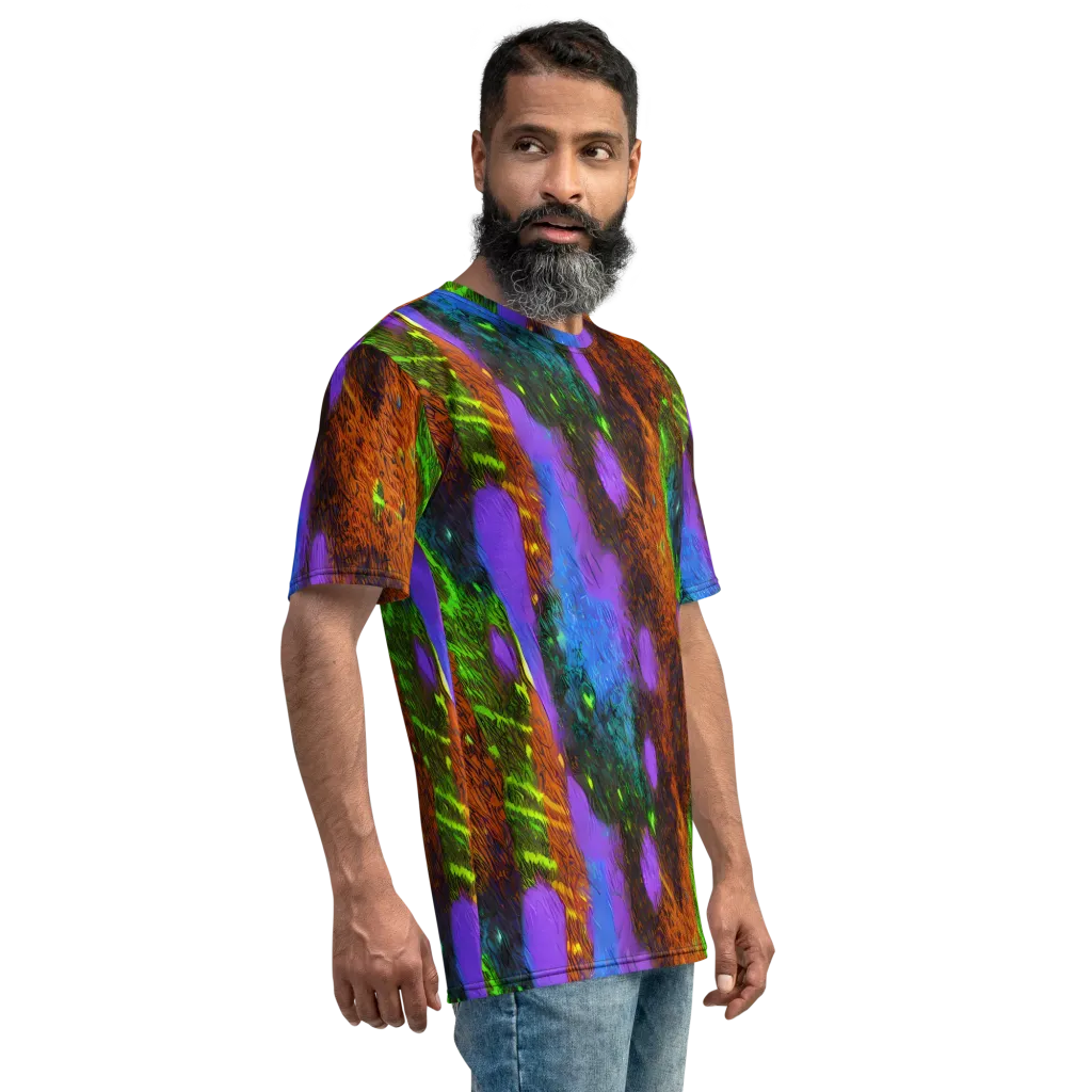 Feral Fluorescence on Men's Crew Neck T-Shirt — Right